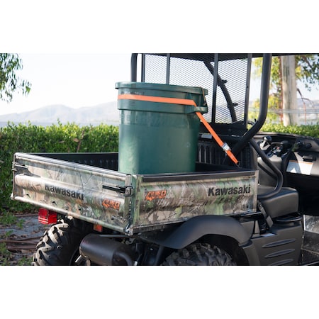 Keeper 10'X1" Cam Buckle Tie-Down, Org, S-Hooks, 300Lbs WLL, PK2 45112